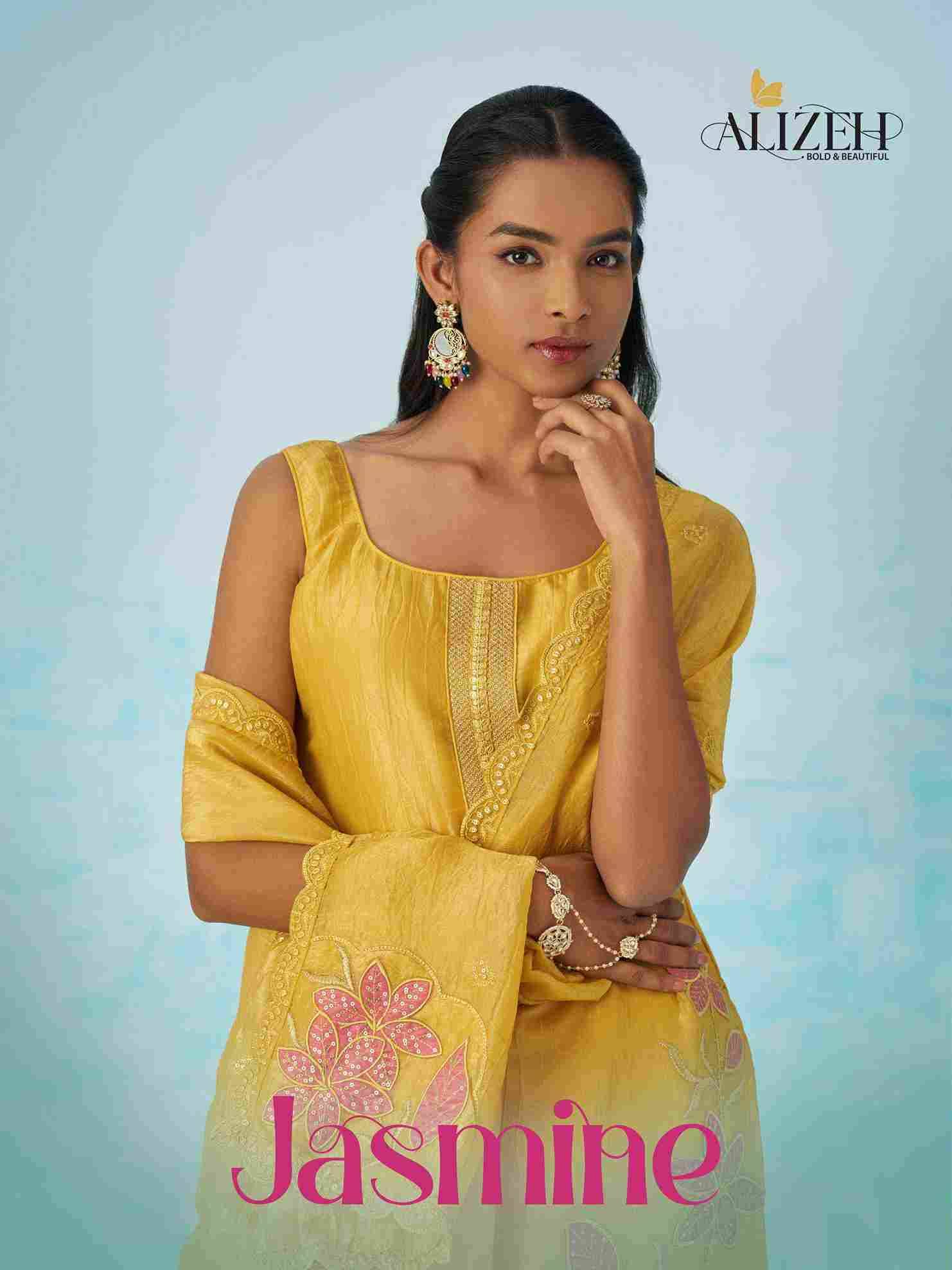 Jasmine By Alizeh 8016 To 8018 Series Festive Suits Beautiful Fancy Colorful Stylish Party Wear & Occasional Wear Crush Embroidered Dresses At Wholesale Price