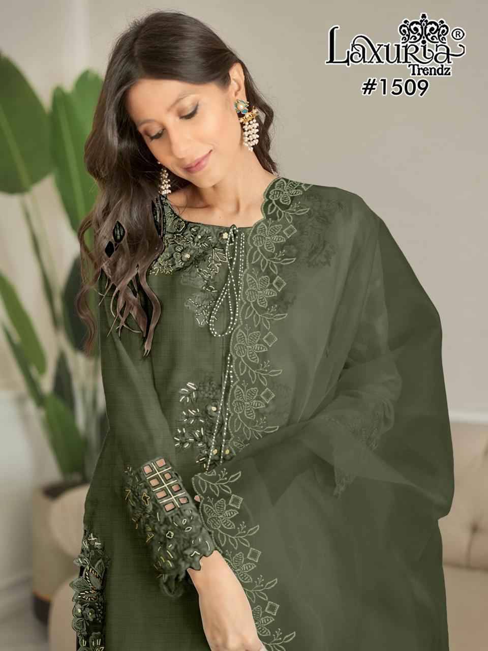 Luxuria Trendz 1509 Colours By Luxuria 1509-A To 1509-C Series Beautiful Pakistani Suits Colorful Stylish Fancy Casual Wear & Ethnic Wear Fancy Dresses At Wholesale Price
