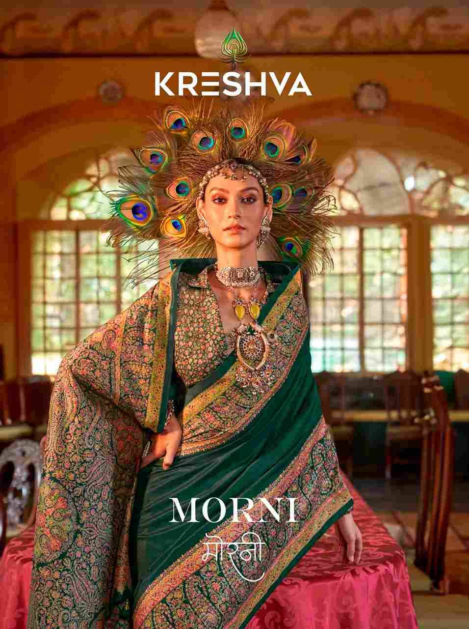 Morni By Kreshva 806 To 811 Series Indian Traditional Wear Collection Beautiful Stylish Fancy Colorful Party Wear & Occasional Wear Vichitra Silk Sarees At Wholesale Price