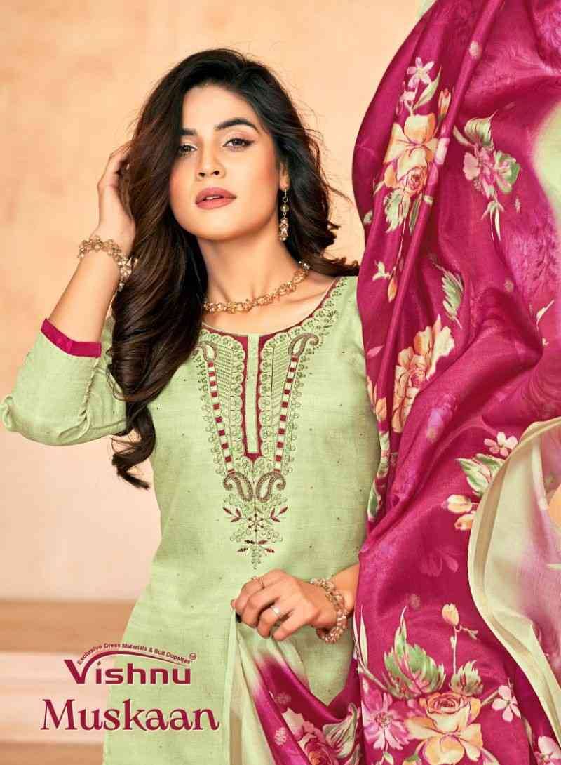 Muskaan By Vishnu 98001 To 98012 Series Beautiful Stylish Festive Suits Fancy Colorful Casual Wear & Ethnic Wear & Ready To Wear Tussar Silk Dresses At Wholesale Price