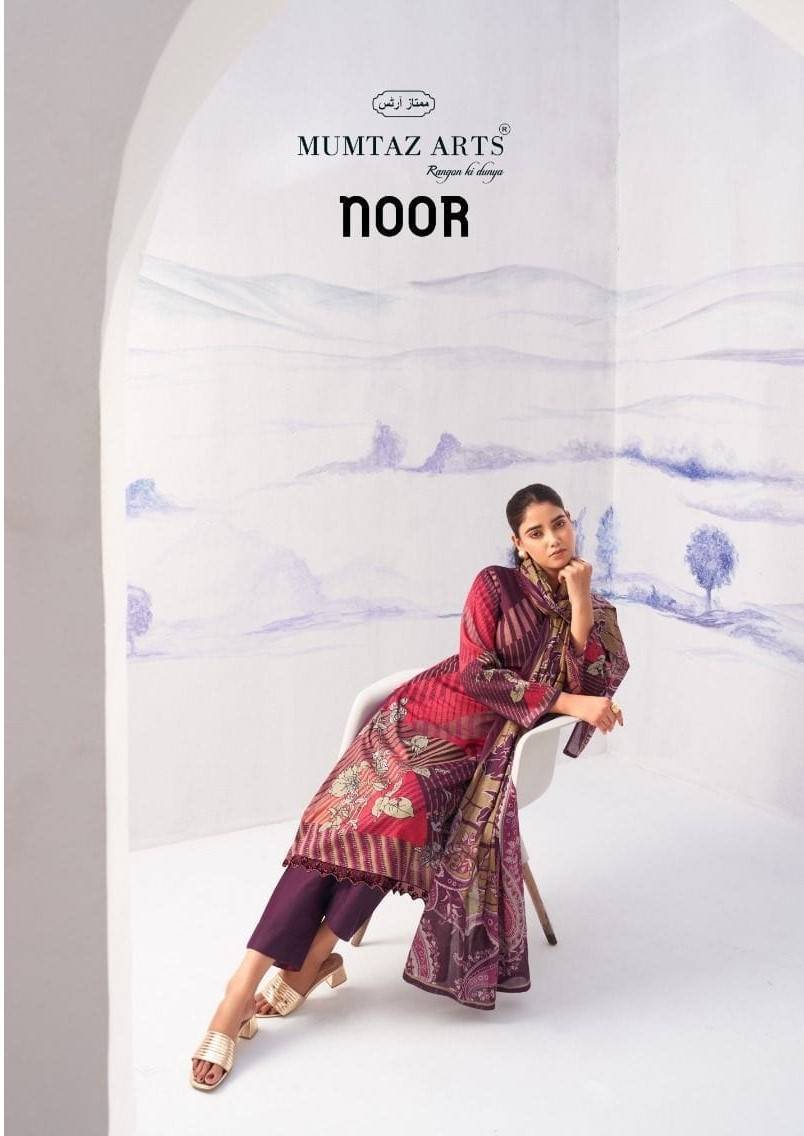 Noor By Mumtaz Arts 1301 To 1305 Series Designer Festive Suits Collection Beautiful Stylish Fancy Colorful Party Wear & Occasional Wear Pure Jam Satin Dresses At Wholesale Price