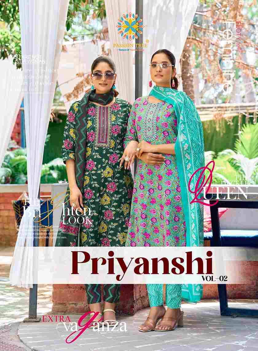Priyanshi Vol-2 By Passion Tree 1001 To 1008 Series Beautiful Stylish Festive Suits Fancy Colorful Casual Wear & Ethnic Wear & Ready To Wear Cotton Dresses At Wholesale Price