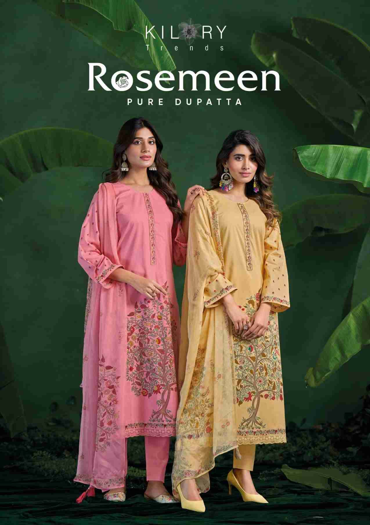 Rosemeen By Kilory 1581 To 1584 Series Beautiful Festive Suits Colorful Stylish Fancy Casual Wear & Ethnic Wear Pure Lawn Cotton Dresses At Wholesale Price