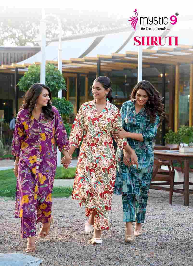 Shruti Vol-1 By Mystic 9 1001 To 1010 Series Designer Stylish Fancy Colorful Beautiful Party Wear & Ethnic Wear Collection Vertican Co-Ord At Wholesale Price