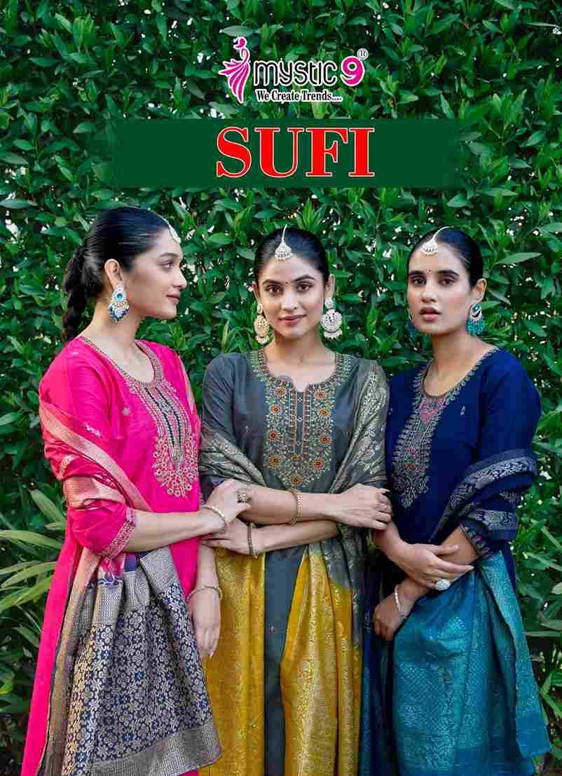 Sufi By Mystic 9 1001 To 1008 Series Designer Festive Suits Beautiful Stylish Fancy Colorful Party Wear & Occasional Wear Bangalori Silk Dresses At Wholesale Price