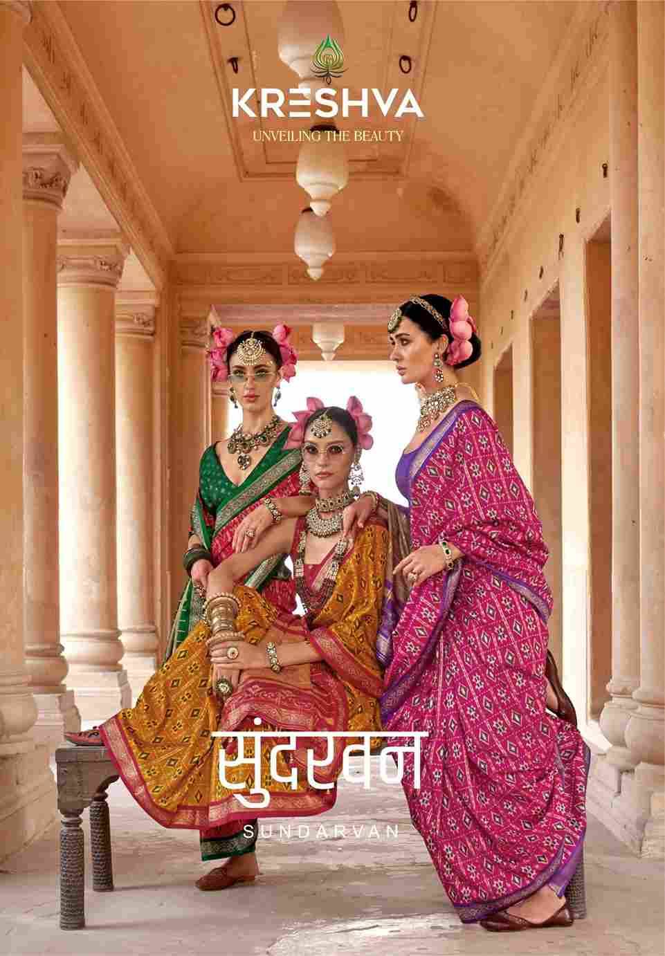 Sundarvan By Kreshva 951 To 956 Series Indian Traditional Wear Collection Beautiful Stylish Fancy Colorful Party Wear & Occasional Wear Silk Sarees At Wholesale Price