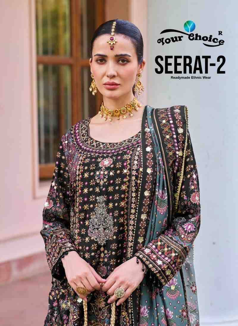 Seerat Vol-2 By Your Choice 2001 To 2002 Series Designer Sharara Suits Collection Beautiful Stylish Fancy Colorful Party Wear & Occasional Wear Chinnon Dresses At Wholesale Price