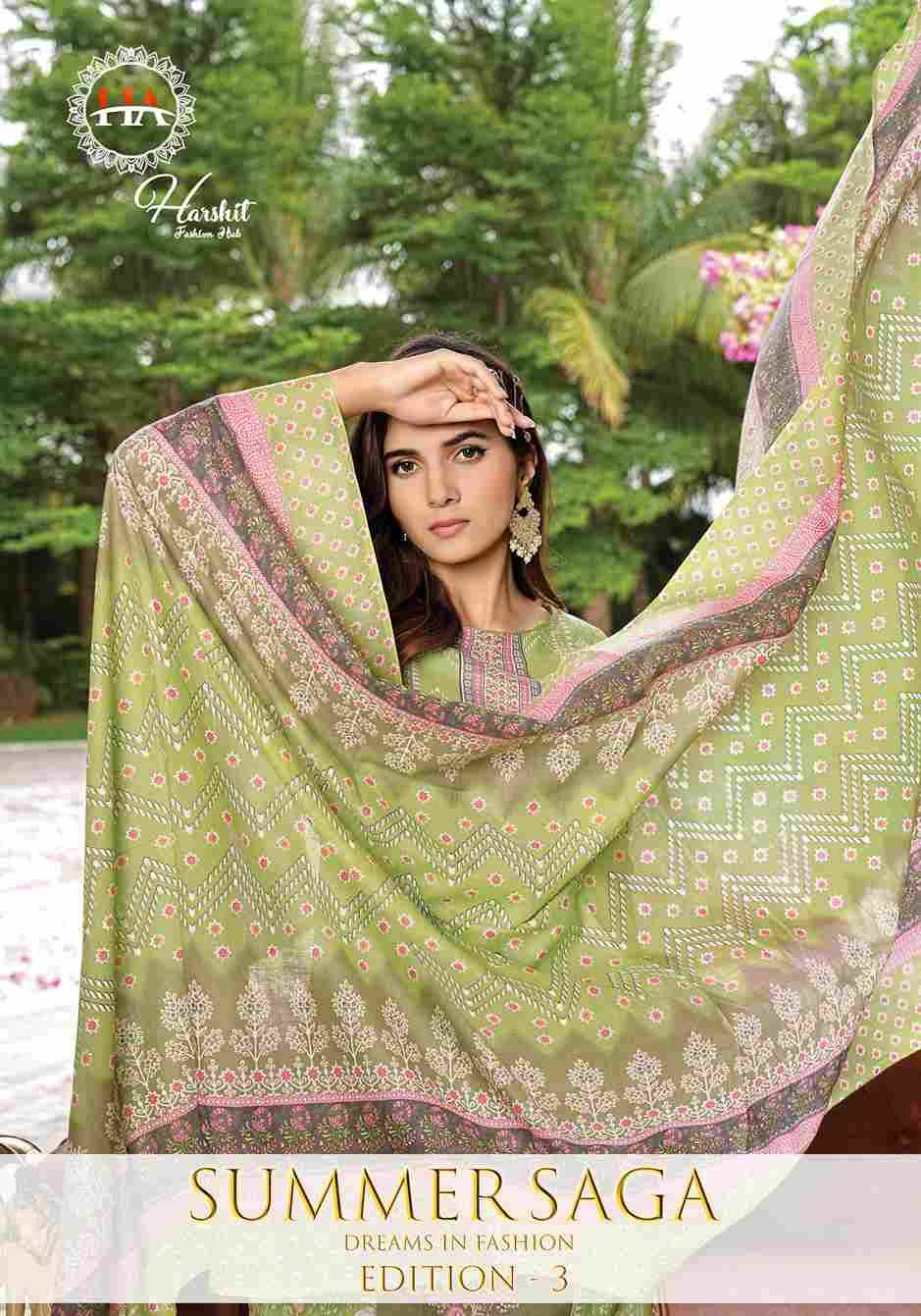 Summer Saga Vol-3 By Harshit Fashion Hub 2503-03-1 To 2503-03-8 Series Beautiful Festive Suits Stylish Fancy Colorful Casual Wear & Ethnic Wear Pure Cotton Dresses At Wholesale Price