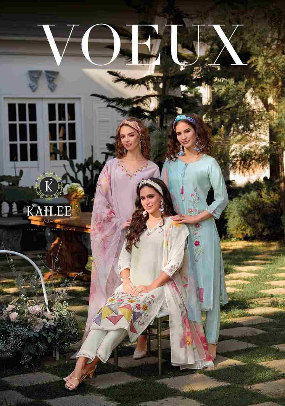 Voeux By Kailee 43501 To 43503 Series Beautiful Festive Suits Colorful Stylish Fancy Casual Wear & Ethnic Wear Viscose Dresses At Wholesale Price