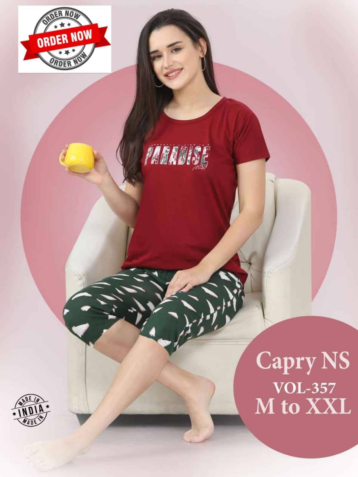 Vol-357 By Kaamiri 357-A To 357-F Series Beautiful Stylish Fancy Colorful Casual Wear & Ethnic Wear Hosiery Cotton Night Suits At Wholesale Price