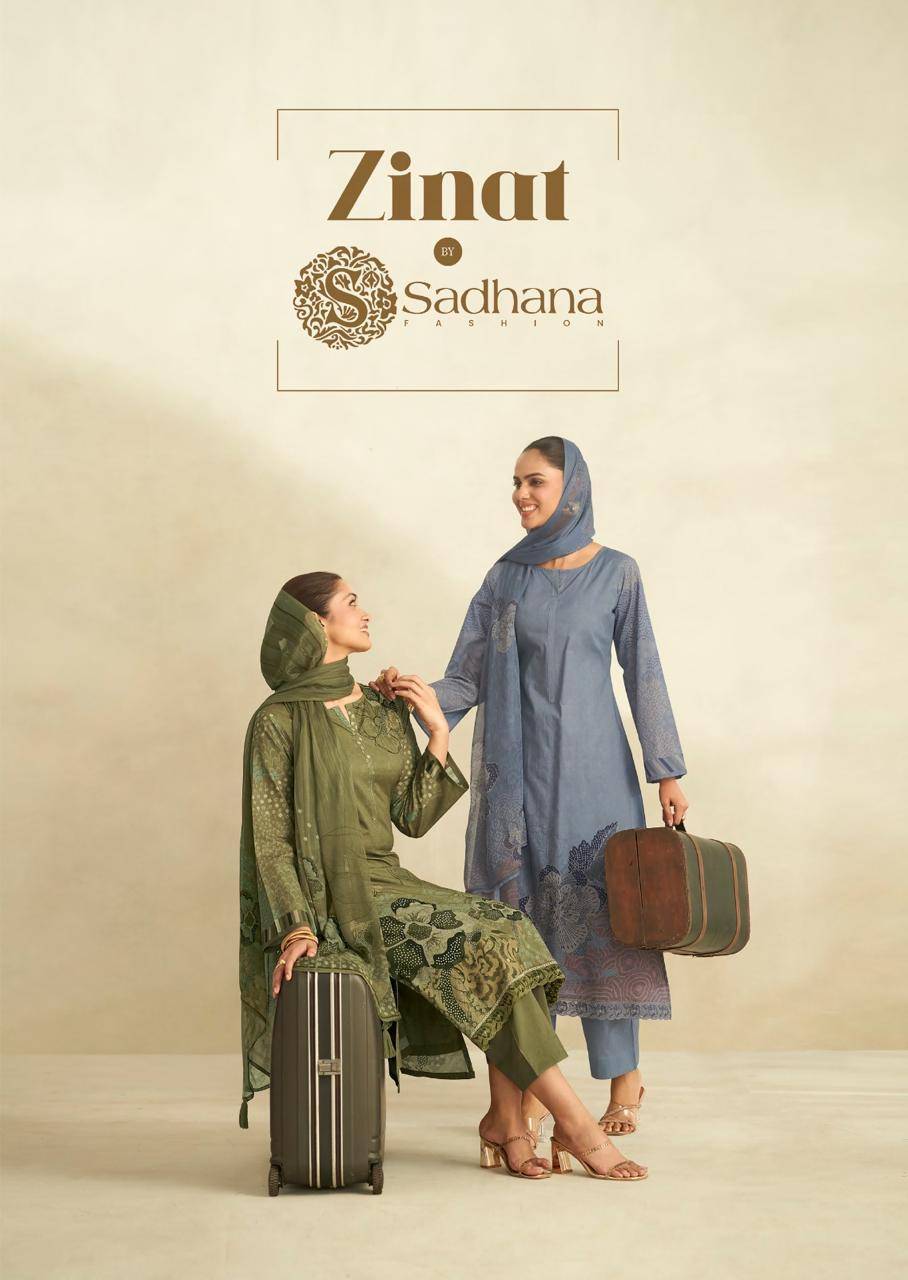 Zinat By Sadhana Fashion 11458 To 11463 Series Designer Festive Suits Beautiful Fancy Stylish Colorful Party Wear & Occasional Wear Pure Lawn Cotton Print Dresses At Wholesale Price