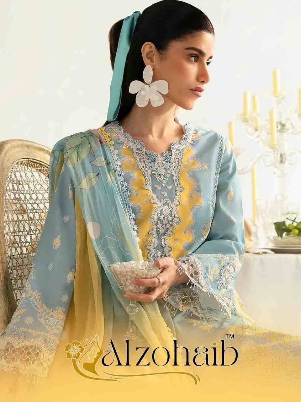 Alzohaib-1294 Series By Alzohaib 1294 To 1300 Series Beautiful Pakistani Suits Stylish Fancy Colorful Party Wear & Occasional Wear Pure Cotton Print Dresses At Wholesale Price