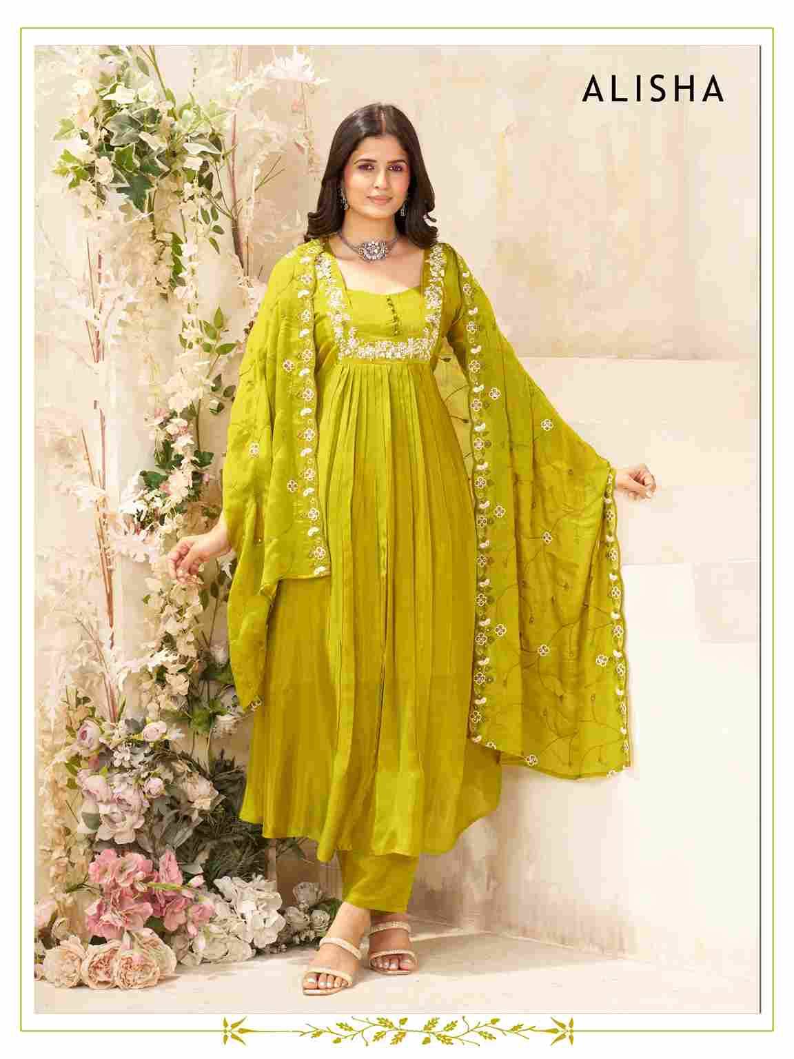 Alisha By Fashid Wholesale 01 To 05 Series Beautiful Stylish Festive Suits Fancy Colorful Casual Wear & Ethnic Wear & Ready To Wear Chinnon Viscose Dresses At Wholesale Price