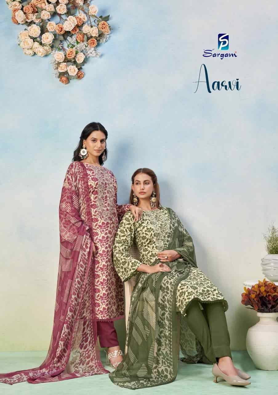 Aarvi By Sargam 2692-A To 2692-D Series Beautiful Festive Suits Stylish Fancy Colorful Casual Wear & Ethnic Wear Pure Lawn Cotton Dresses At Wholesale Price