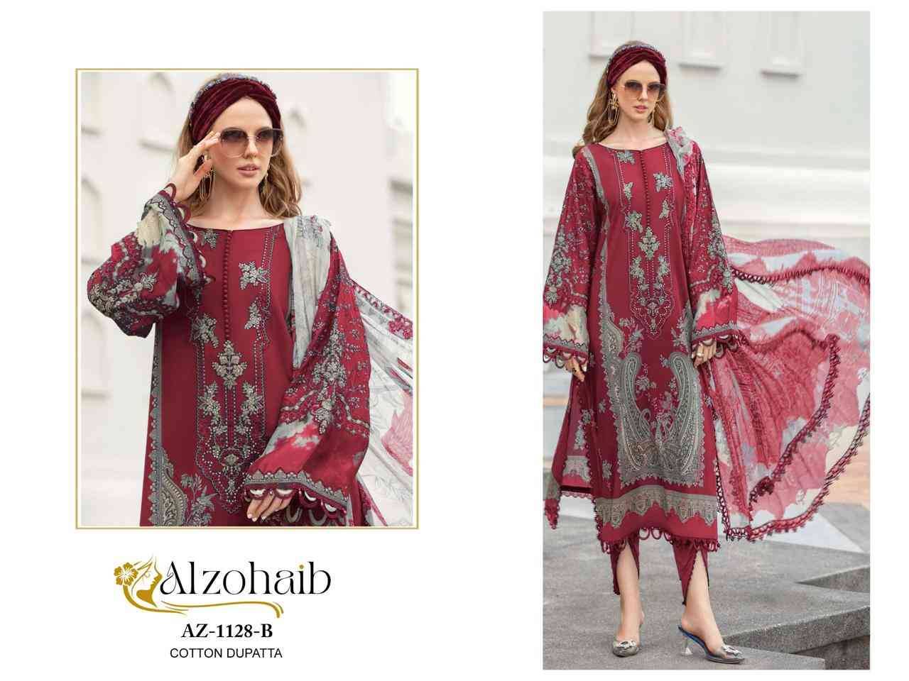 Alzohaib-1128 Colours By Alzohaib 1128-A To 1128-D Series Beautiful Pakistani Suits Stylish Fancy Colorful Party Wear & Occasional Wear Pure Cotton Print Dresses At Wholesale Price
