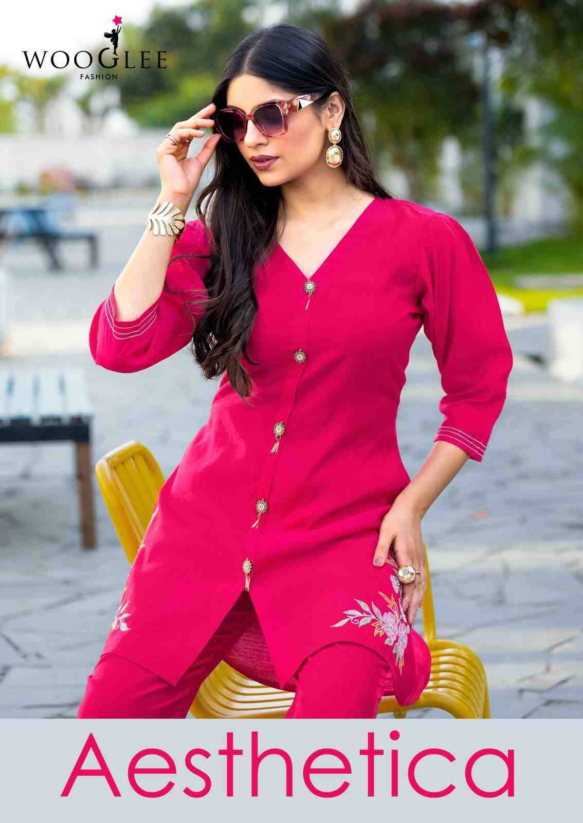 Aesthetica By Wooglee 1001 To 1004 Series Designer Stylish Fancy Colorful Beautiful Party Wear & Ethnic Wear Collection Viscose Silk Co-Ords At Wholesale Price