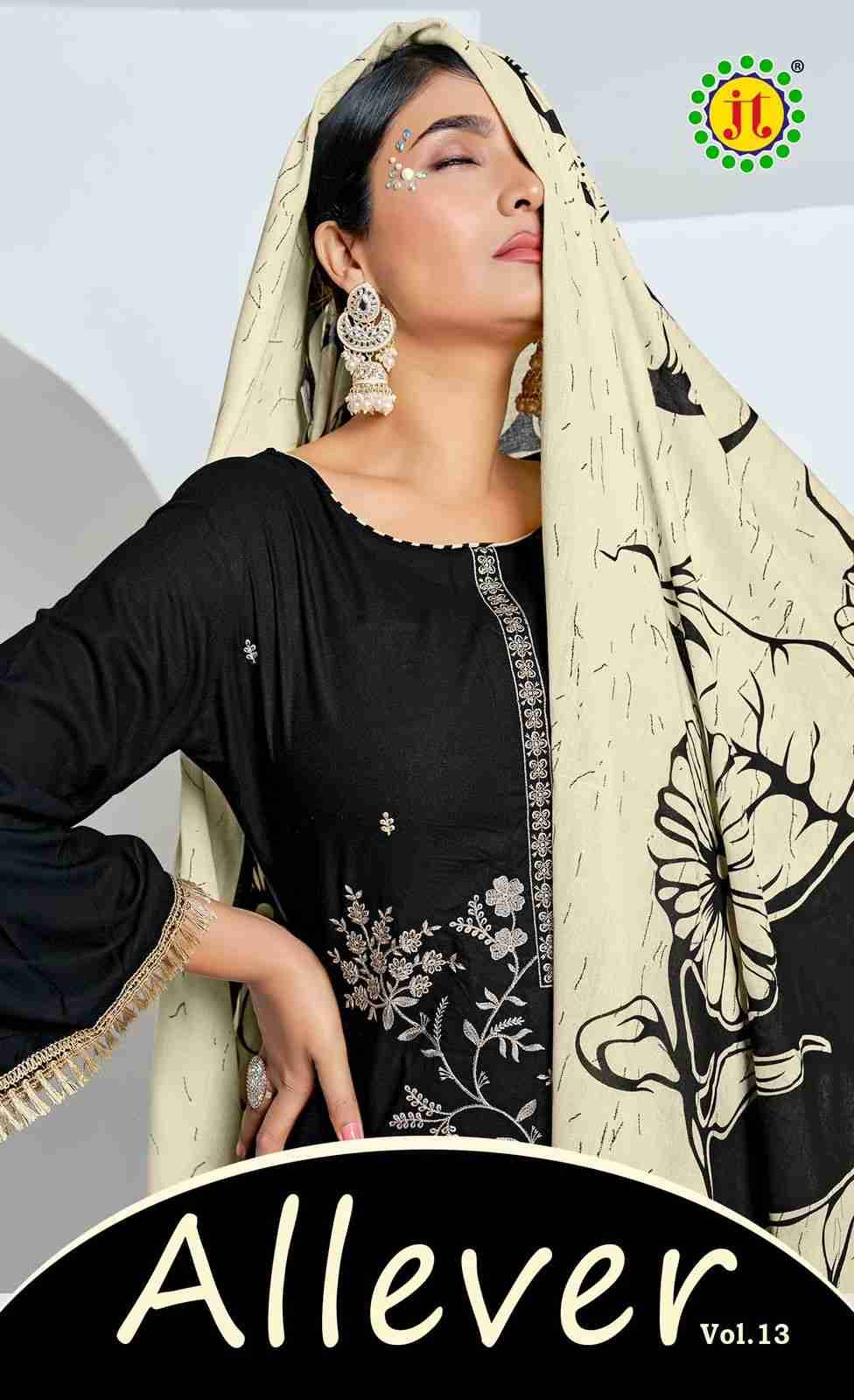 Allever Vol-13 By JT 13001 To 13005 Series Beautiful Festive Suits Colorful Stylish Fancy Casual Wear & Ethnic Wear Rayon Dresses At Wholesale Price