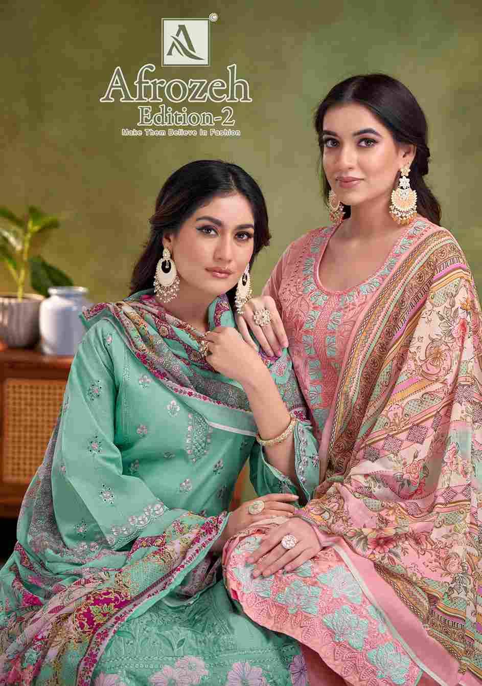 Afrozeh Vol-2 By Alok Suit 1888-001 To 1888-006 Series Beautiful Festive Suits Stylish Fancy Colorful Casual Wear & Ethnic Wear Pure Cambric Lawn Cotton Embroidered Dresses At Wholesale Price