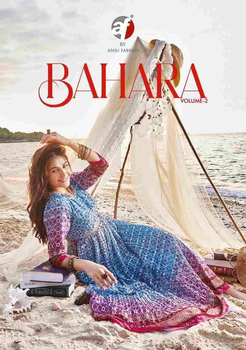 Bahara Vol-2 By Anju Fabrics 7211 To 7216 Series Beautiful Stylish Fancy Colorful Casual Wear & Ethnic Wear Pure Georgette Gowns At Wholesale Price