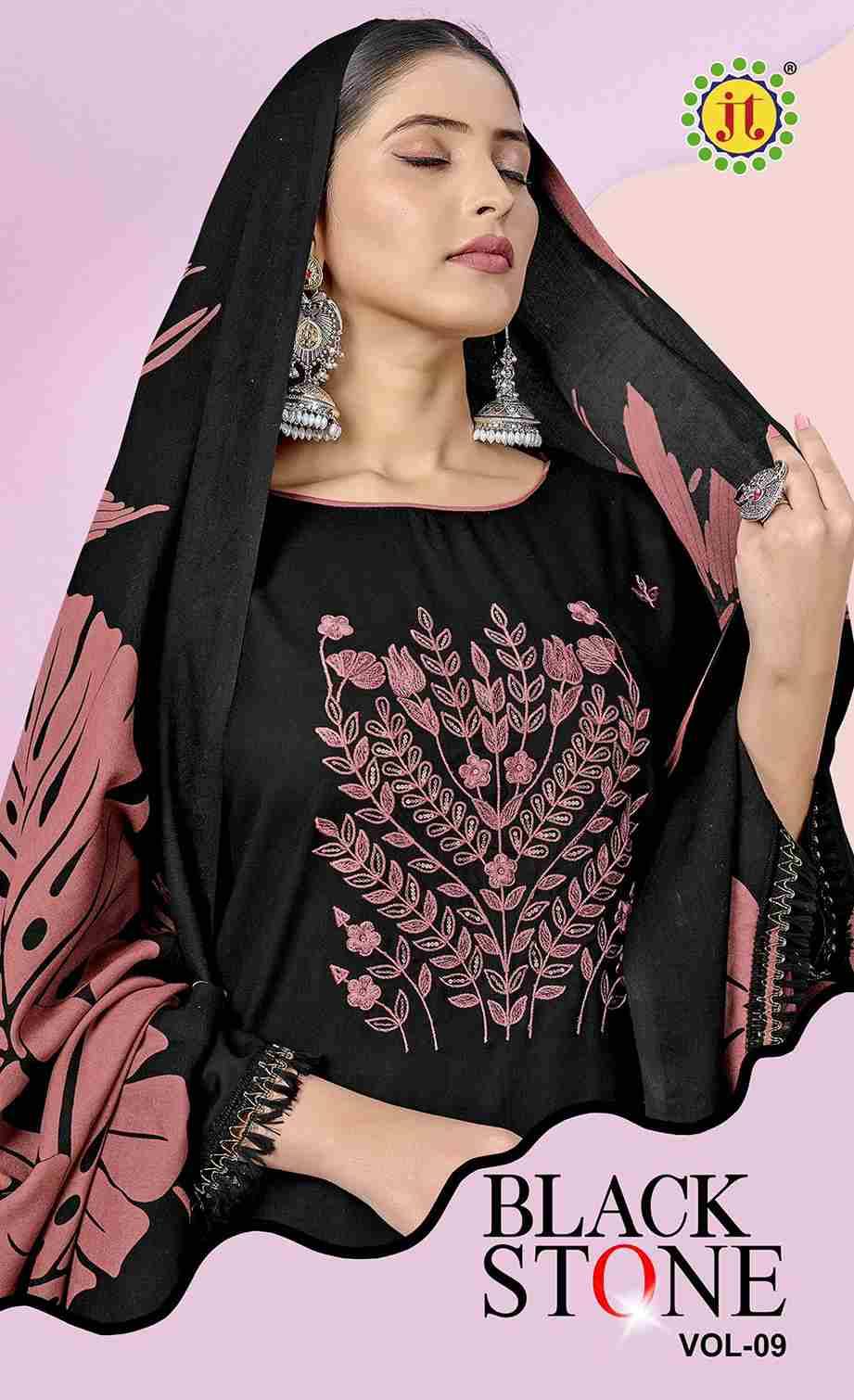 Black Stone Vol-9 By JT 9001 To 9005 Series Beautiful Festive Suits Colorful Stylish Fancy Casual Wear & Ethnic Wear Rayon Dresses At Wholesale Price