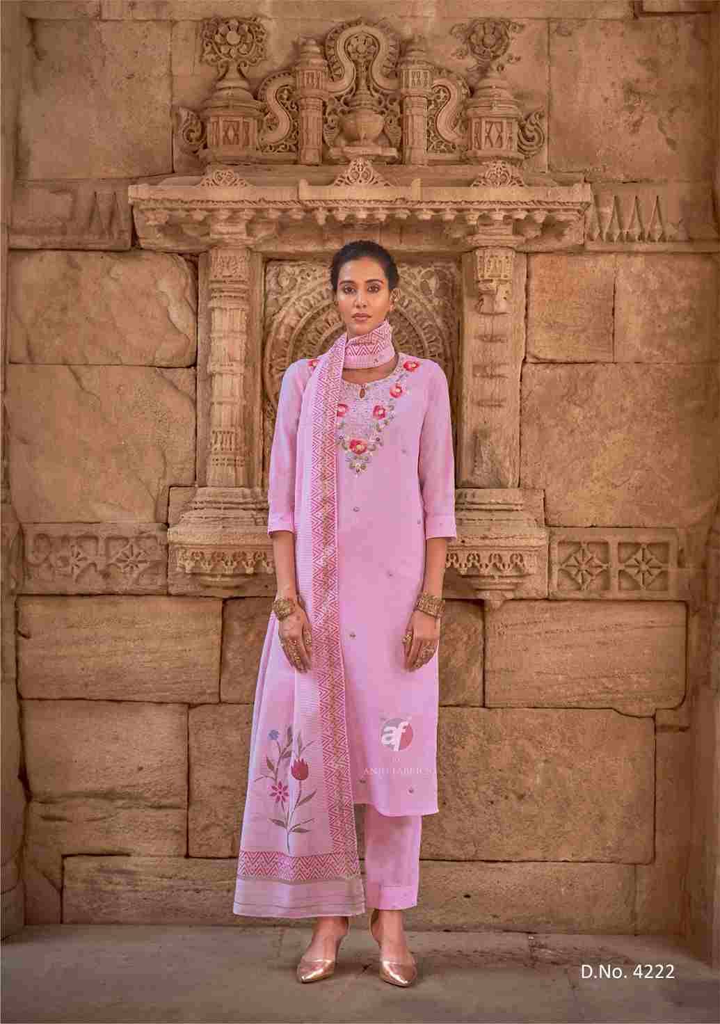 Chandani Vol-4 By Anju Fabrics 4221 To 4226 Series Designer Festive Suits Collection Beautiful Stylish Fancy Colorful Party Wear & Occasional Wear Pure Cotton Dresses At Wholesale Price