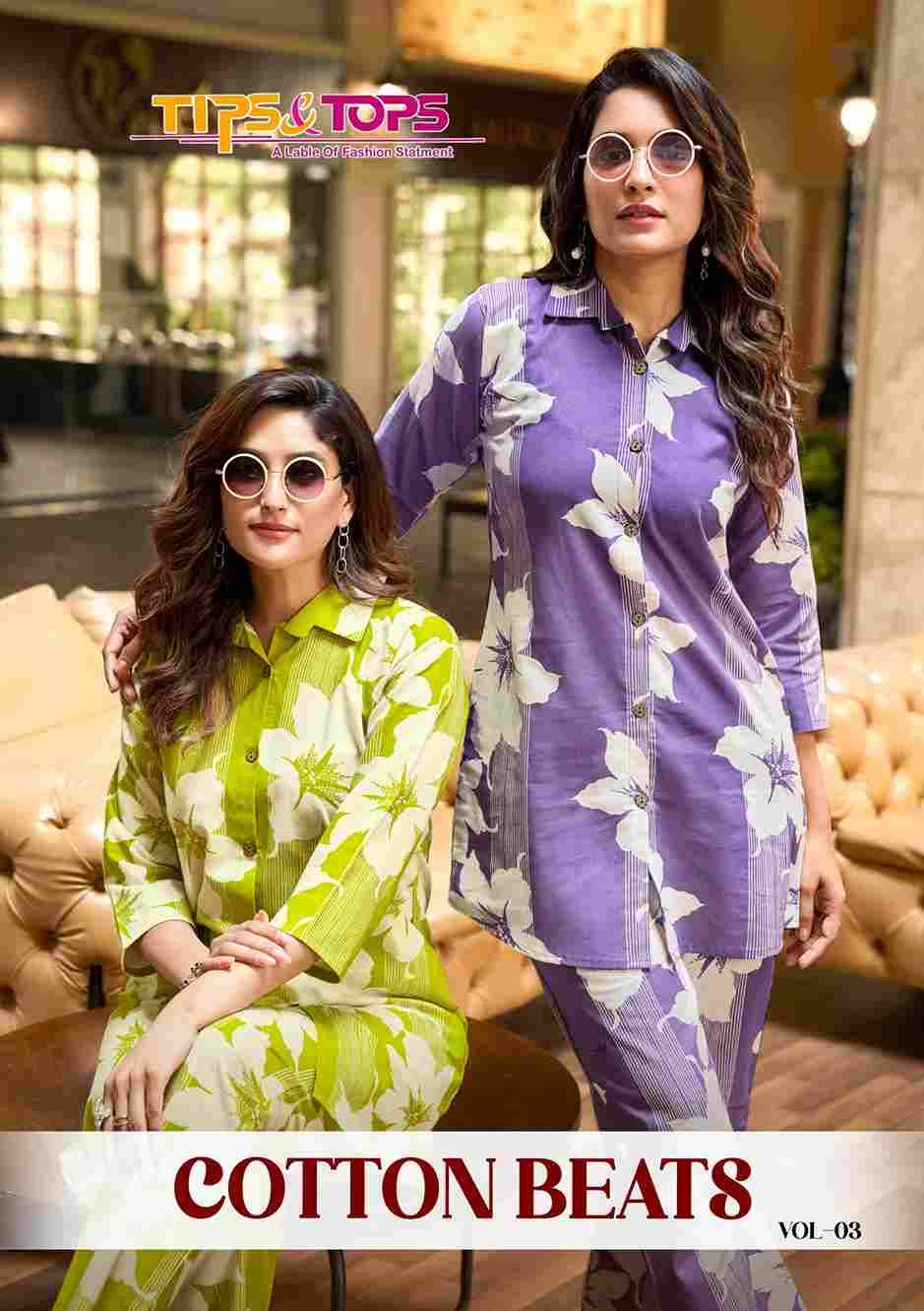 Cotton Beats Vol-3 By Tips And Tops 3001 To 3006 Series Designer Stylish Fancy Colorful Beautiful Party Wear & Ethnic Wear Collection Cotton Print Co-Ord At Wholesale Price