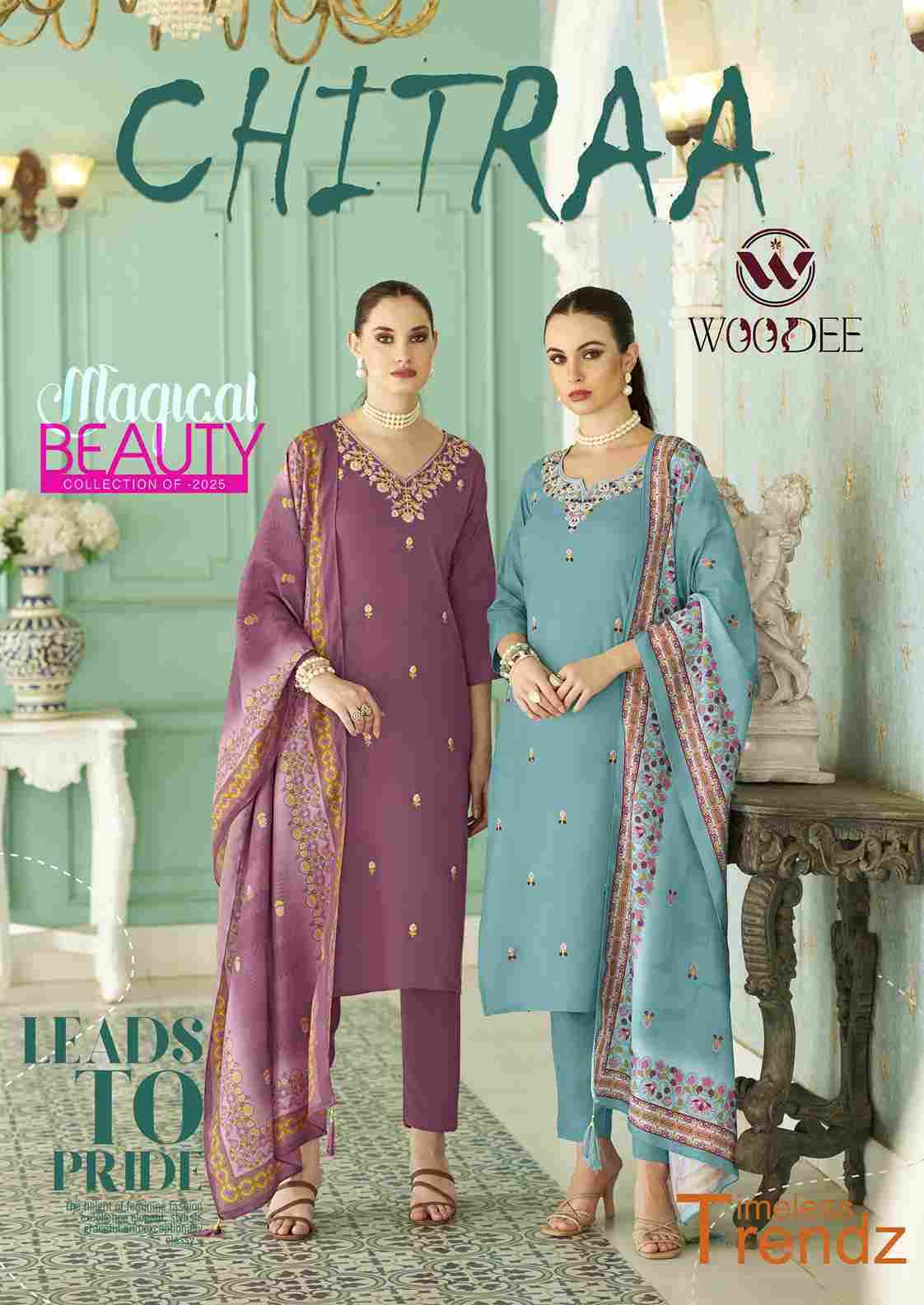 Chitraa By Woodee 1001 To 1006 Series Beautiful Festive Suits Colorful Stylish Fancy Casual Wear & Ethnic Wear Rayon Slub Dresses At Wholesale Price