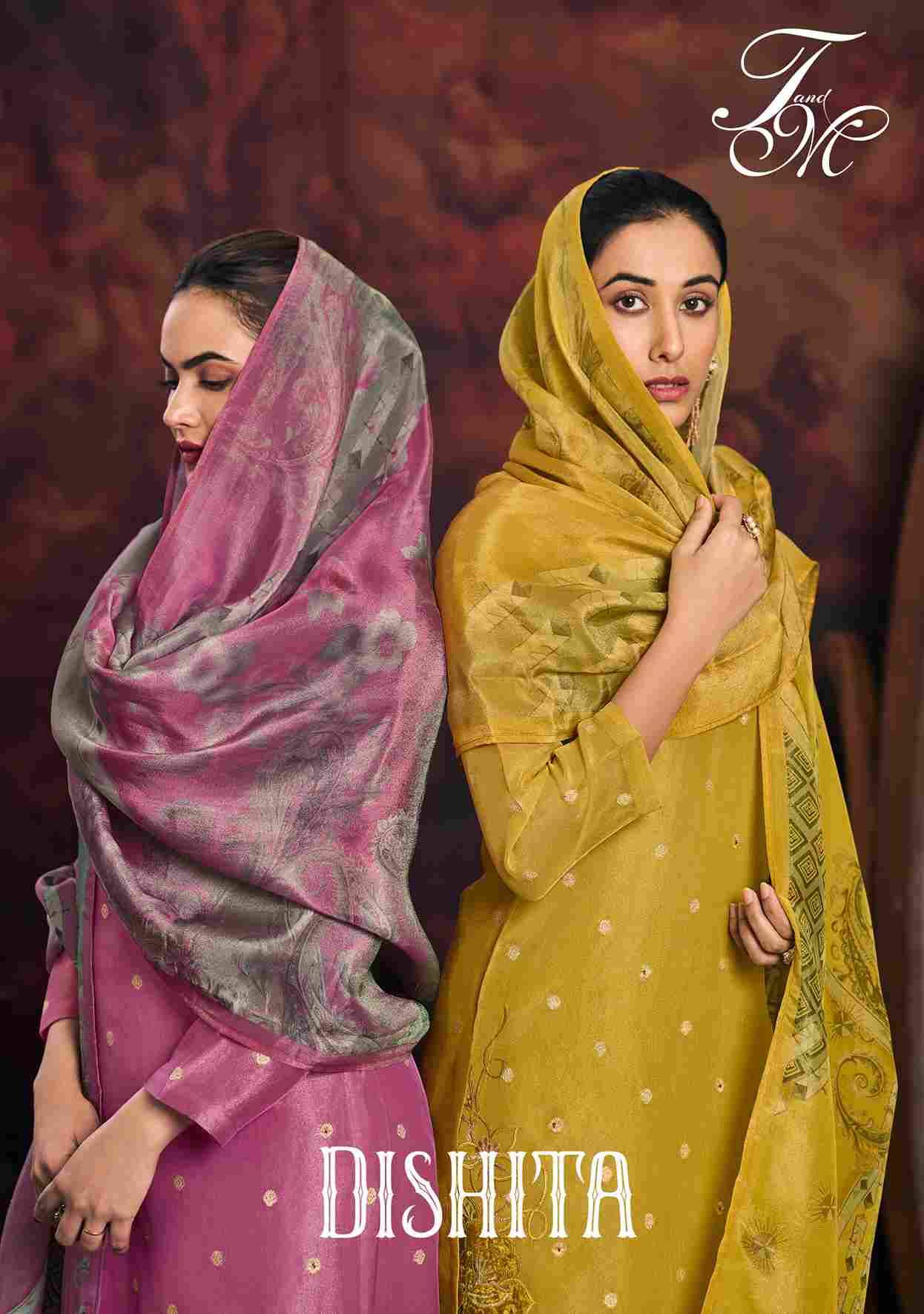 Dishita By T And M Designer Studio Beautiful Festive Suits Colorful Stylish Fancy Casual Wear & Ethnic Wear Simmer Jacqaurd Dresses At Wholesale Price