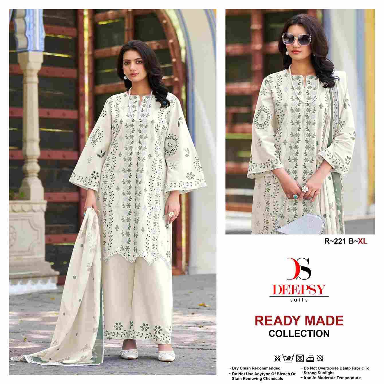 Deepsy Hit Design 221 Colours By Deepsy Suits 221-A To 221-D Series Beautiful Pakistani Suits Colorful Stylish Fancy Casual Wear & Ethnic Wear Pure Cotton With Embroidered Dresses At Wholesale Price