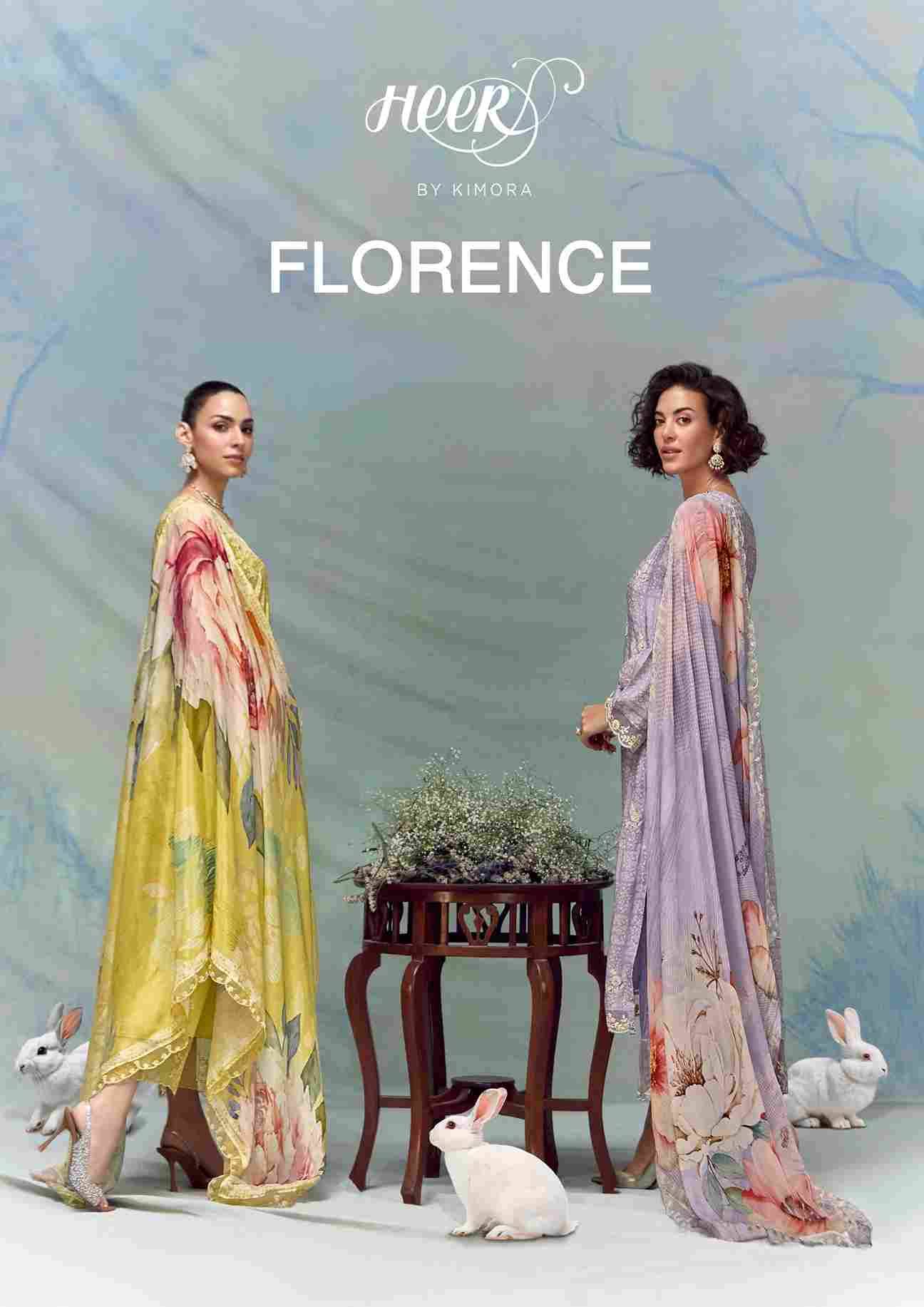 Florence By Kimora Fashion 9691 To 9696 Series Designer Festive Suits Collection Beautiful Stylish Fancy Colorful Party Wear & Occasional Wear Pure Muslin Dresses At Wholesale Price