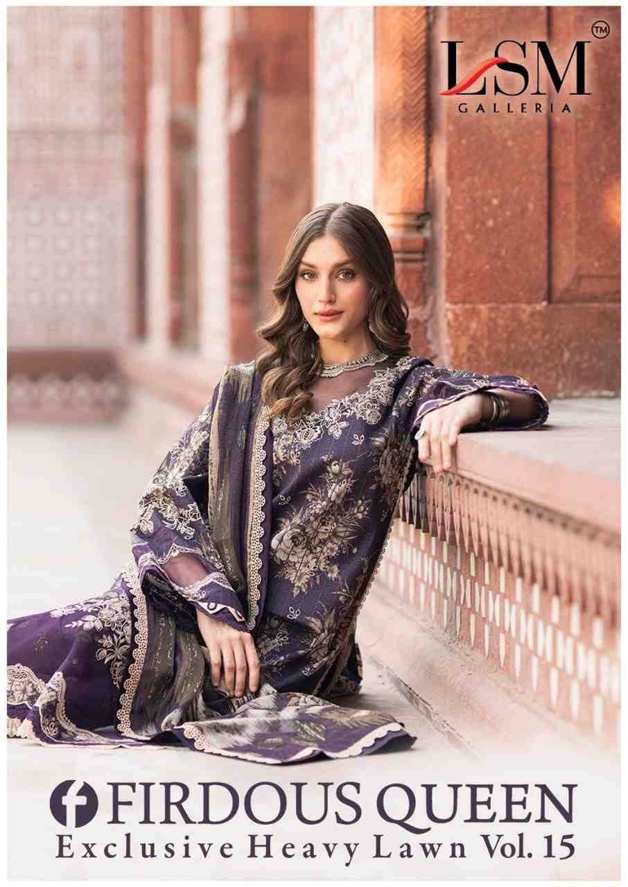 Firdous Queen Vol-15 By Lsm Galleria 151 To 156 Series Beautiful Stylish Festive Suits Fancy Colorful Casual Wear & Ethnic Wear & Ready To Wear Pure Lawn Print Dresses At Wholesale Price