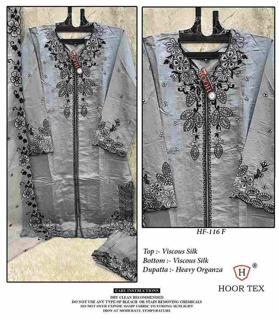 Hoor Tex Hit Design HF-116 Colours Vol-2 By Hoor Tex HF-116-E To HF-116-H Series Beautiful Pakistani Suits Stylish Colorful Fancy Casual Wear & Ethnic Wear Heavy Viscose Silk Embroidered Dresses At Wholesale Price