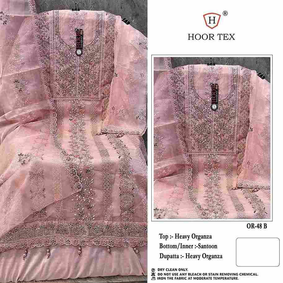 Hoor Tex Hit Design OR-48 Colours By Hoor Tex OR-48-A To OR-48-D Series Beautiful Pakistani Suits Stylish Colorful Fancy Casual Wear & Ethnic Wear Heavy Organza Embroidered Dresses At Wholesale Price