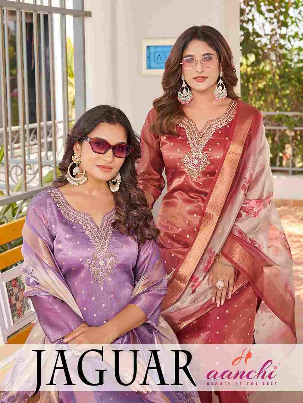 Jaguar By Aanchi 01 To 03 Series Beautiful Suits Colorful Stylish Fancy Casual Wear & Ethnic Wear Pure Simmer Jacquard Dresses At Wholesale Price