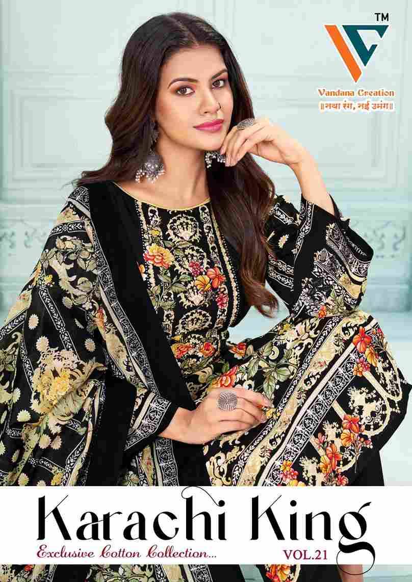 Karachi King Vol-21 By Vandana Creation 2101 To 2108 Series Beautiful Festive Suits Stylish Fancy Colorful Casual Wear & Ethnic Wear Cotton Print Dresses At Wholesale Price