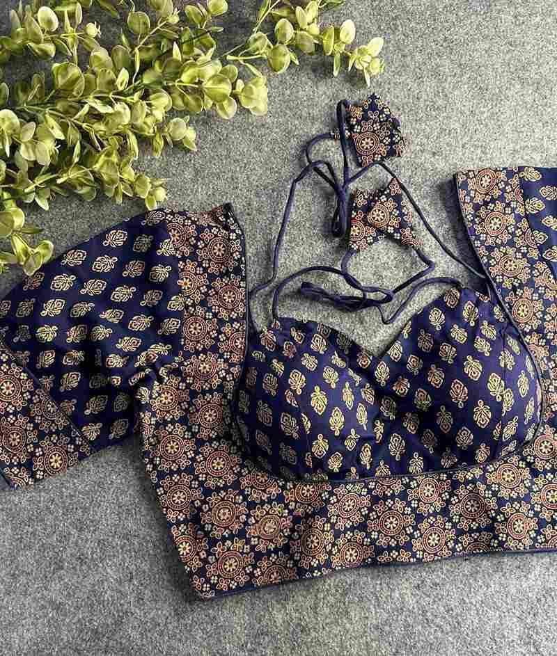 Kb-Ajrak By Fashid Wholesale 01 To 05 Series Designer Beautiful Collection Occasional Wear & Party Wear Ajrak Cotton Blouse At Wholesale Price