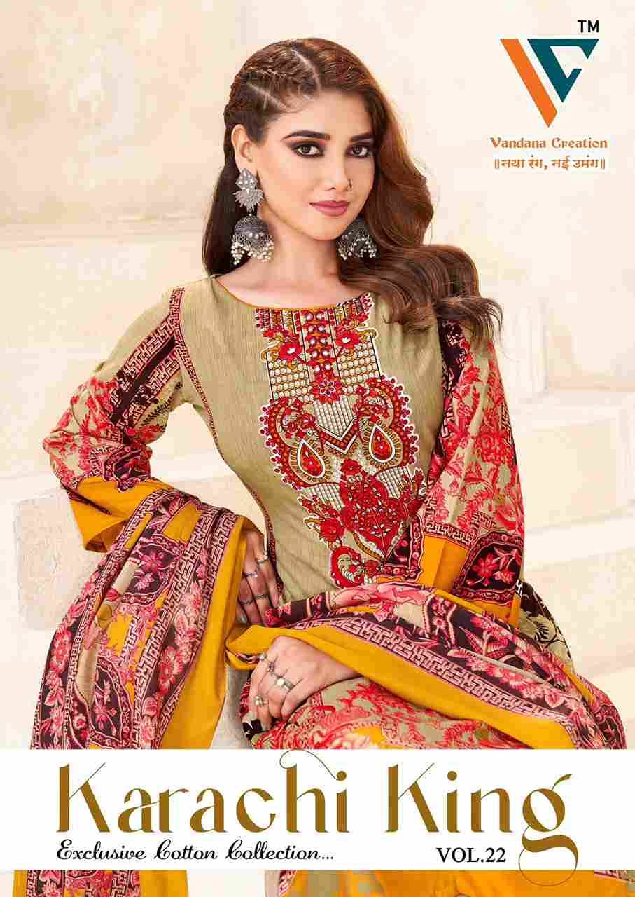 Karachi King Vol-22 By Vandana Creation 2201 To 2208 Series Beautiful Festive Suits Stylish Fancy Colorful Casual Wear & Ethnic Wear Cotton Print Dresses At Wholesale Price
