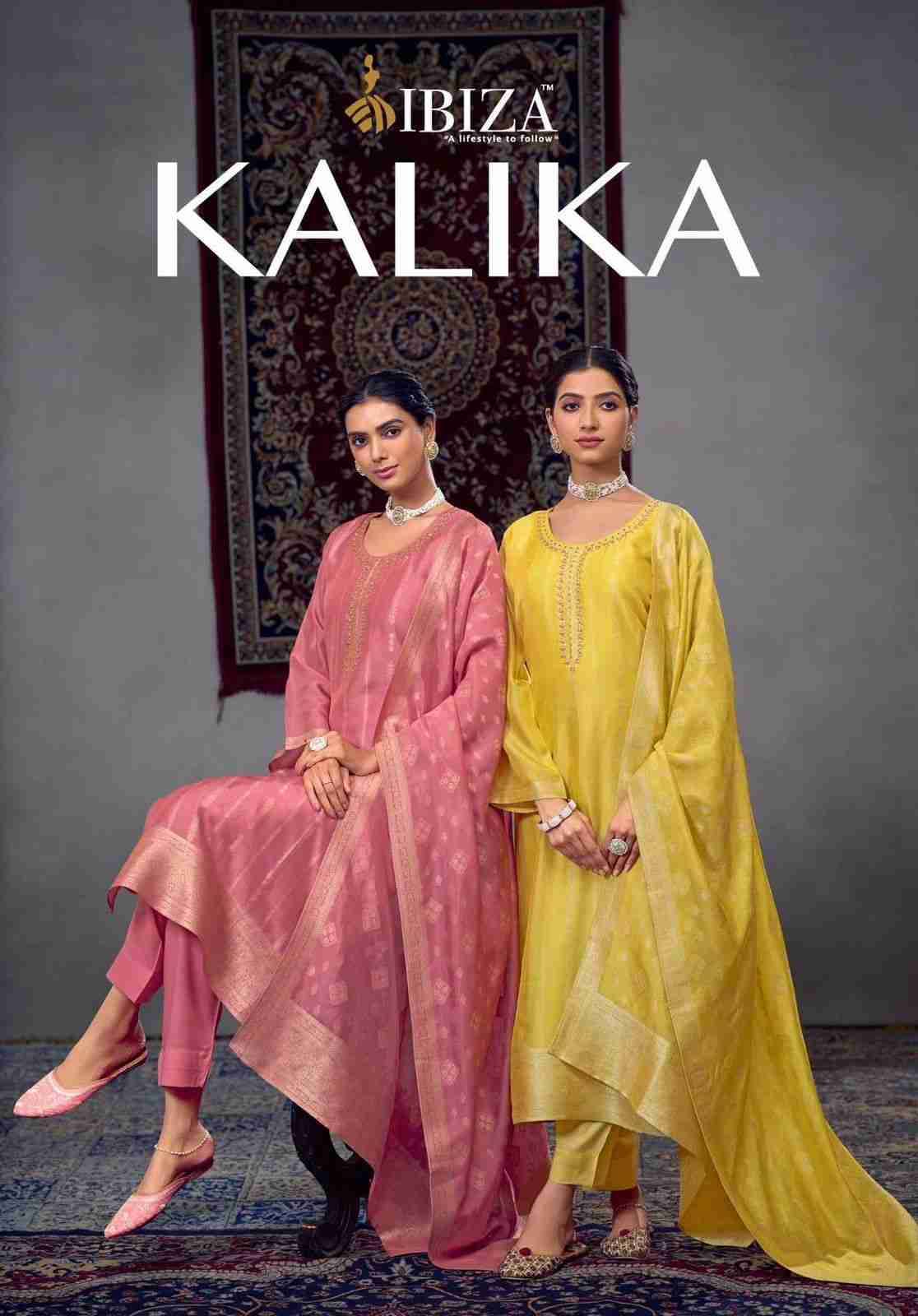 Kalika By Ibiza 1601 To 1604 Series Designer Festive Suits Beautiful Fancy Stylish Colorful Party Wear & Occasional Wear Pure Silk Jacquard Dresses At Wholesale Price