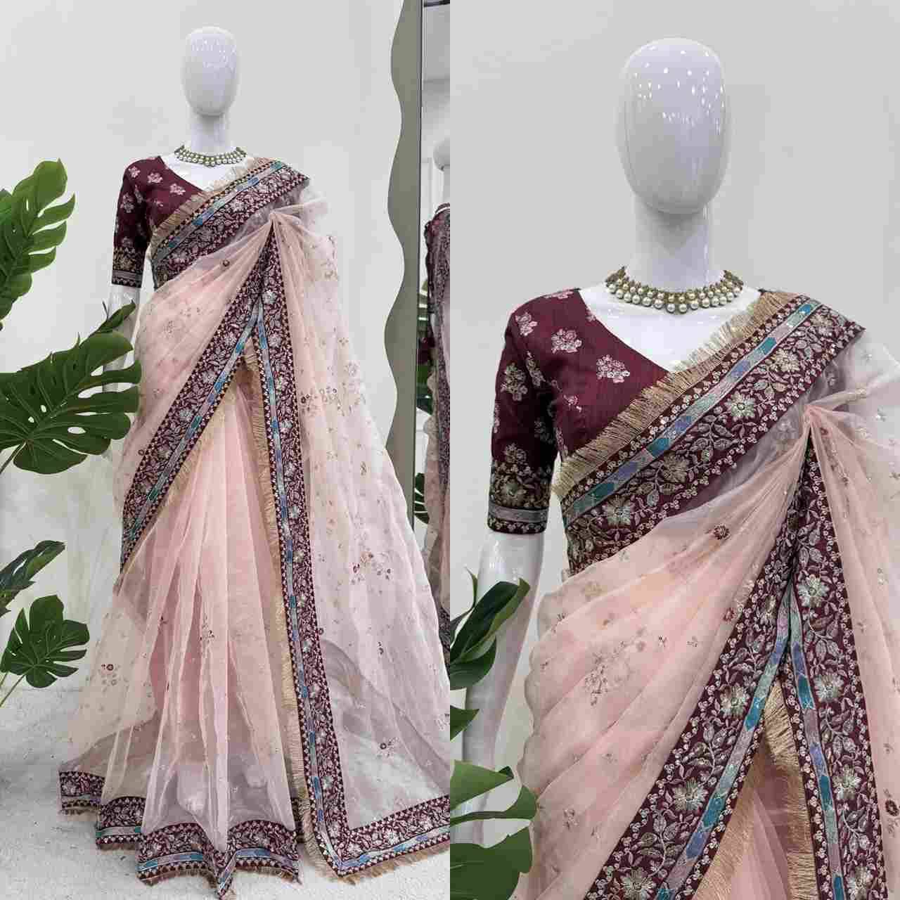 K-595 By Fashid Wholesale Indian Traditional Wear Collection Beautiful Stylish Fancy Colorful Party Wear & Occasional Wear Heavy Organza Silk Sarees At Wholesale Price