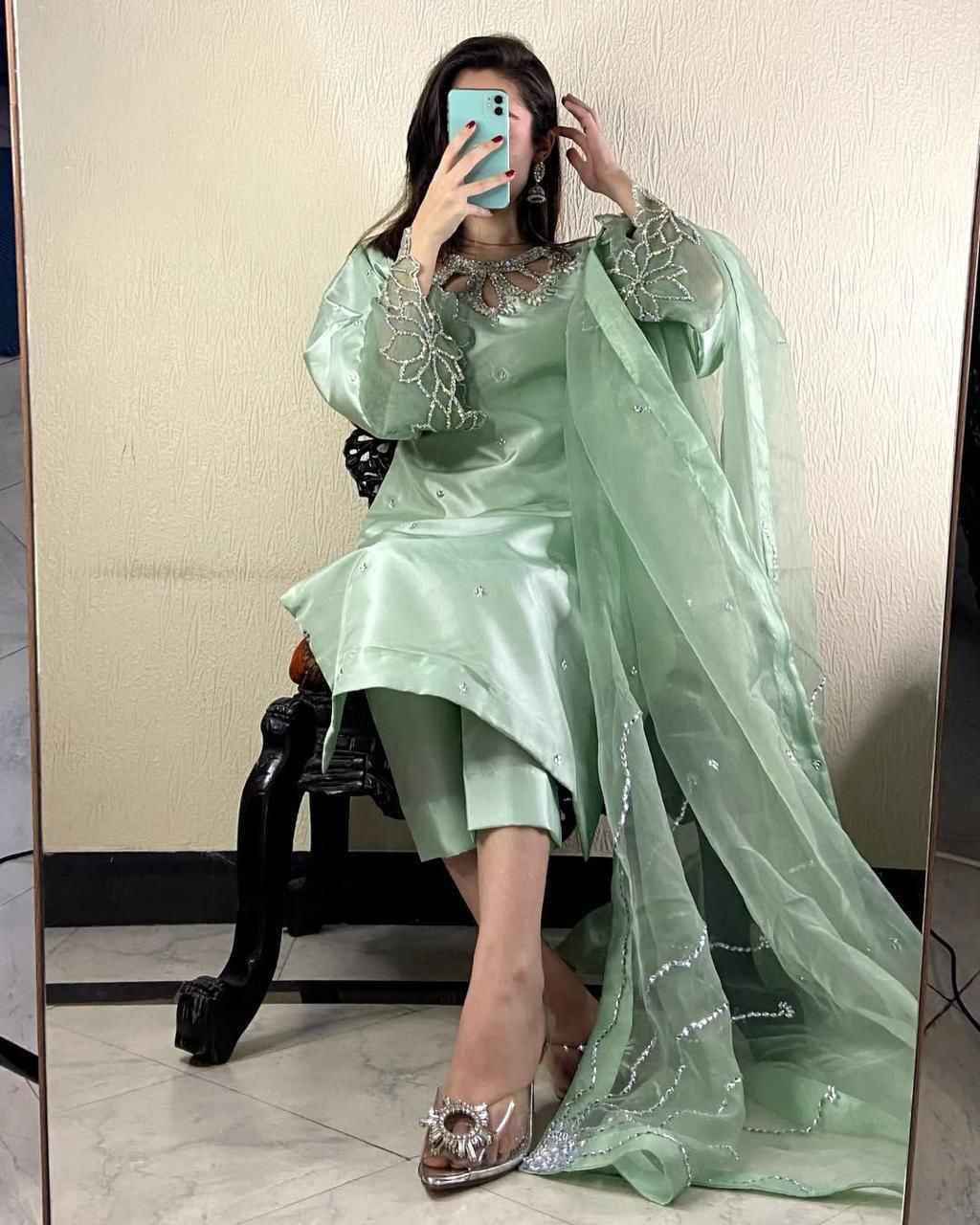 Le-1953 By Fashid Wholesale 01 To 03 Series Beautiful Colorful Fancy Wedding Collection Occasional Wear & Party Wear Moss Satin Organza Dresses At Wholesale Price