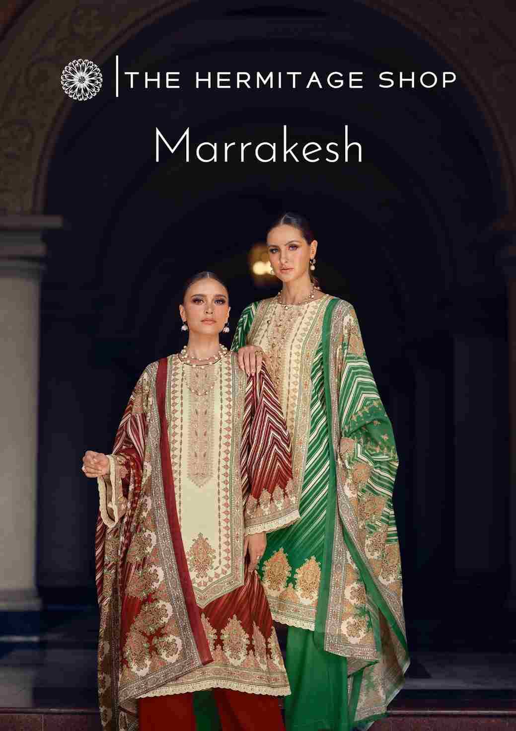 Marrakesh By The Hermitage Shop 01 To 06 Series Beautiful Festive Suits Colorful Stylish Fancy Casual Wear & Ethnic Wear Pure Jam Satin Dresses At Wholesale Price