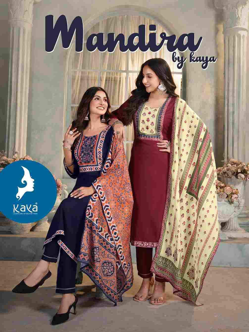 Mandira By Kaya 01 To 06 Series Beautiful Festive Suits Colorful Stylish Fancy Casual Wear & Ethnic Wear Rayon Print Dresses At Wholesale Price