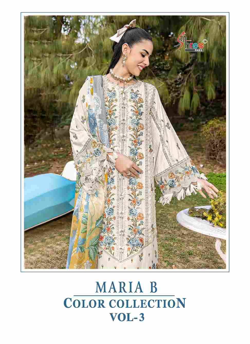 Maria B Color Collection Vol-3 By Shree Fabs 3945-A To 3945-D Series Designer Pakistani Suits Collection Beautiful Stylish Fancy Colorful Party Wear & Ethnic Wear Pure Viscose With Pure Cotton With Embroidery Dresses At Wholesale Price