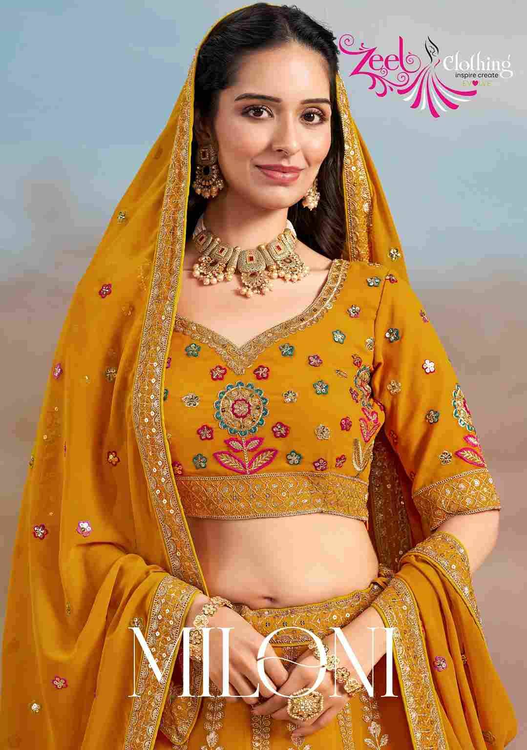 Miloni By Zeel Clothing 6008-A To 6008-F Series Designer Beautiful Collection Occasional Wear & Party Wear Georgette Lehengas At Wholesale Price