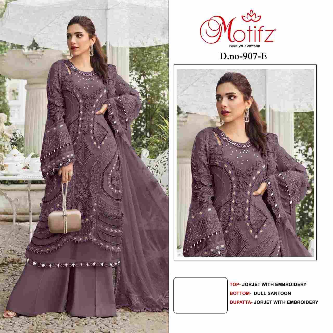 Motifz Hit Design 907 Colours Vol-2 By Motifz 907-D To 907-G Series Beautiful Pakistani Suits Colorful Stylish Fancy Casual Wear & Ethnic Wear Georgette Dresses At Wholesale Price