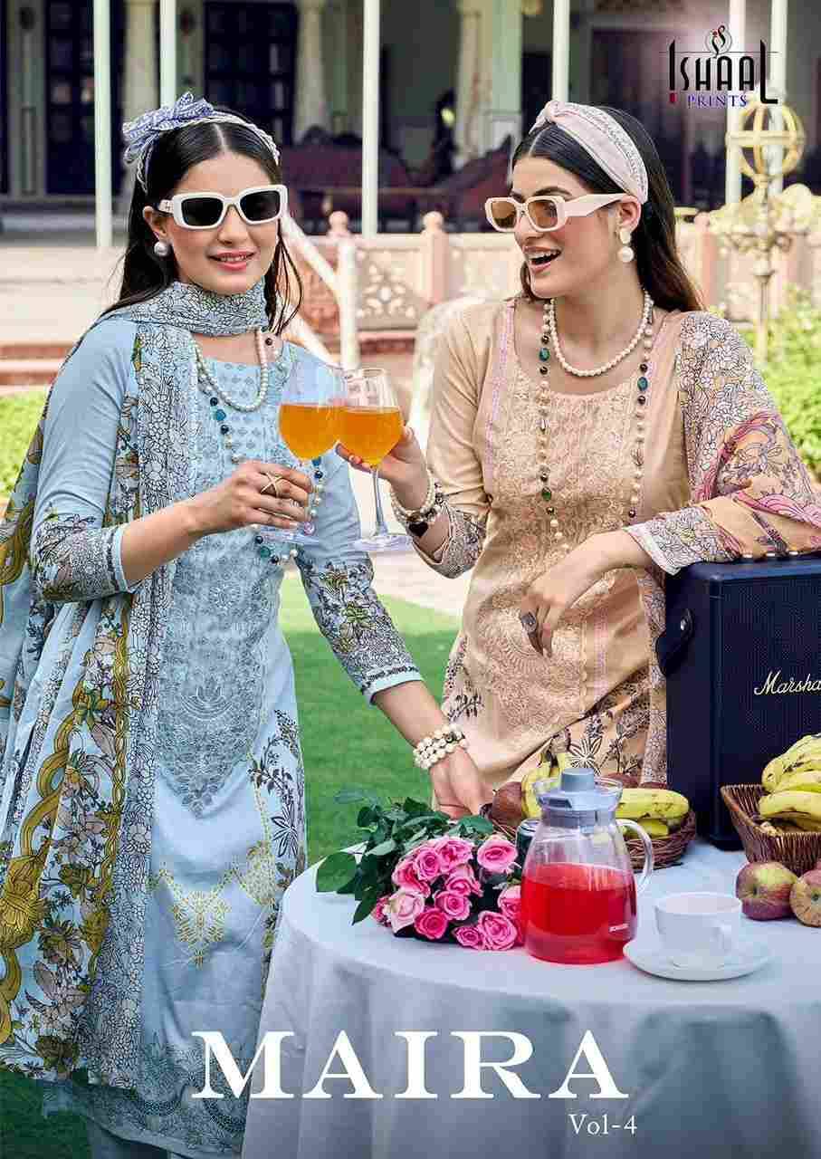 Maira Vol-4 By Ishaal Prints 401 To 408 Series Beautiful Suits Colorful Stylish Fancy Casual Wear & Ethnic Wear Pure Lawn Printed Dresses At Wholesale Price