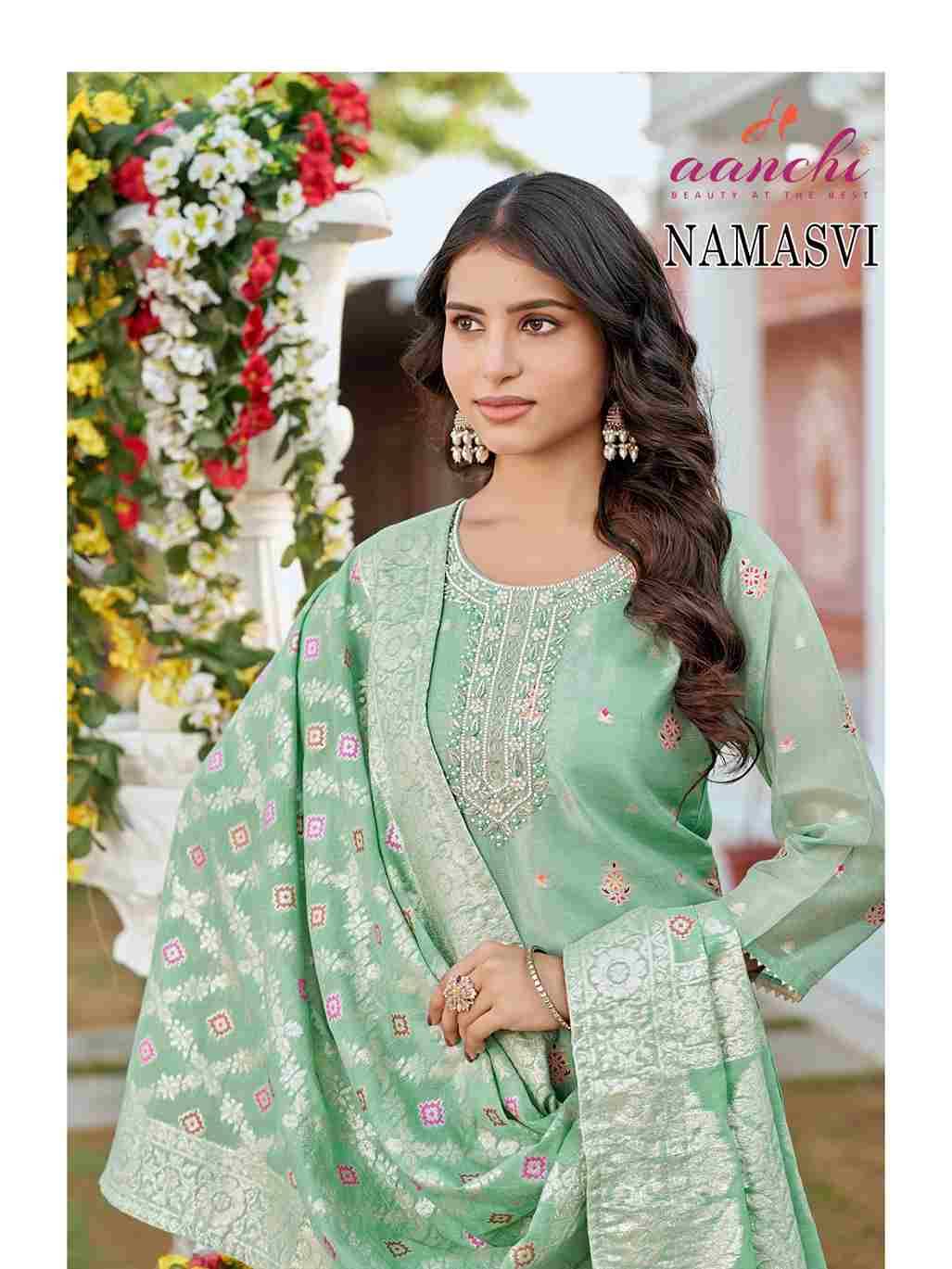 Namasvi By Aanchi 01 To 04 Series Beautiful Festive Suits Colorful Stylish Fancy Casual Wear & Ethnic Wear Meena Jacquard Dresses At Wholesale Price