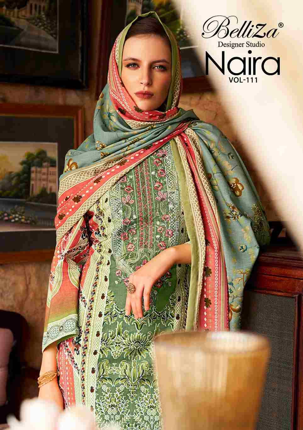Naira Vol-111 By Belliza 859-001 To 859-008 Series Beautiful Festive Suits Stylish Fancy Colorful Casual Wear & Ethnic Wear Pure Cotton Print Dresses At Wholesale Price