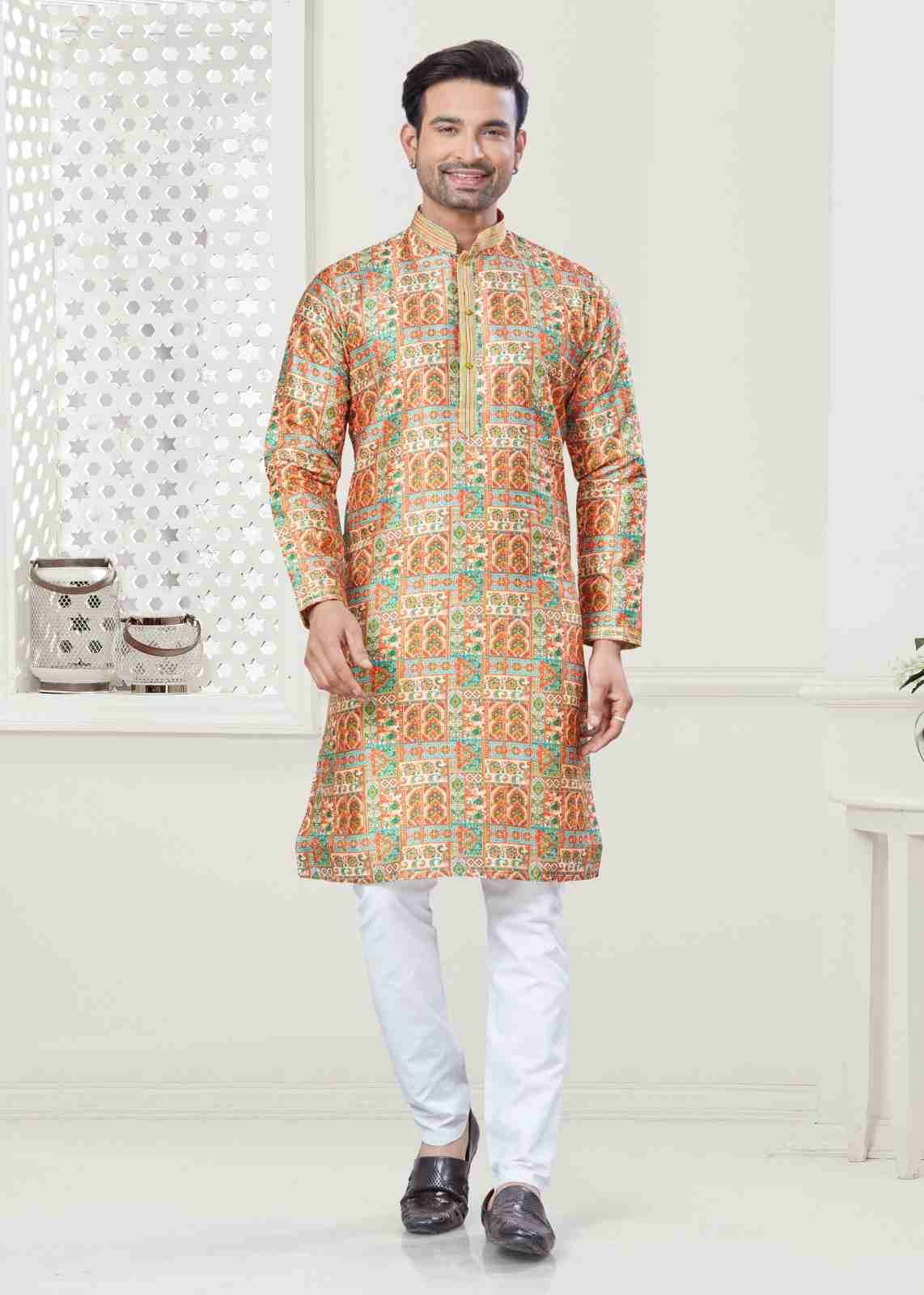 Outluk Vol-138 By Outluk 138001 To 138008 Series Beautiful Colorful Stylish Fancy Casual Wear & Ethnic Wear & Ready To Wear Art Silk Kurtas With Pajamas At Wholesale Price