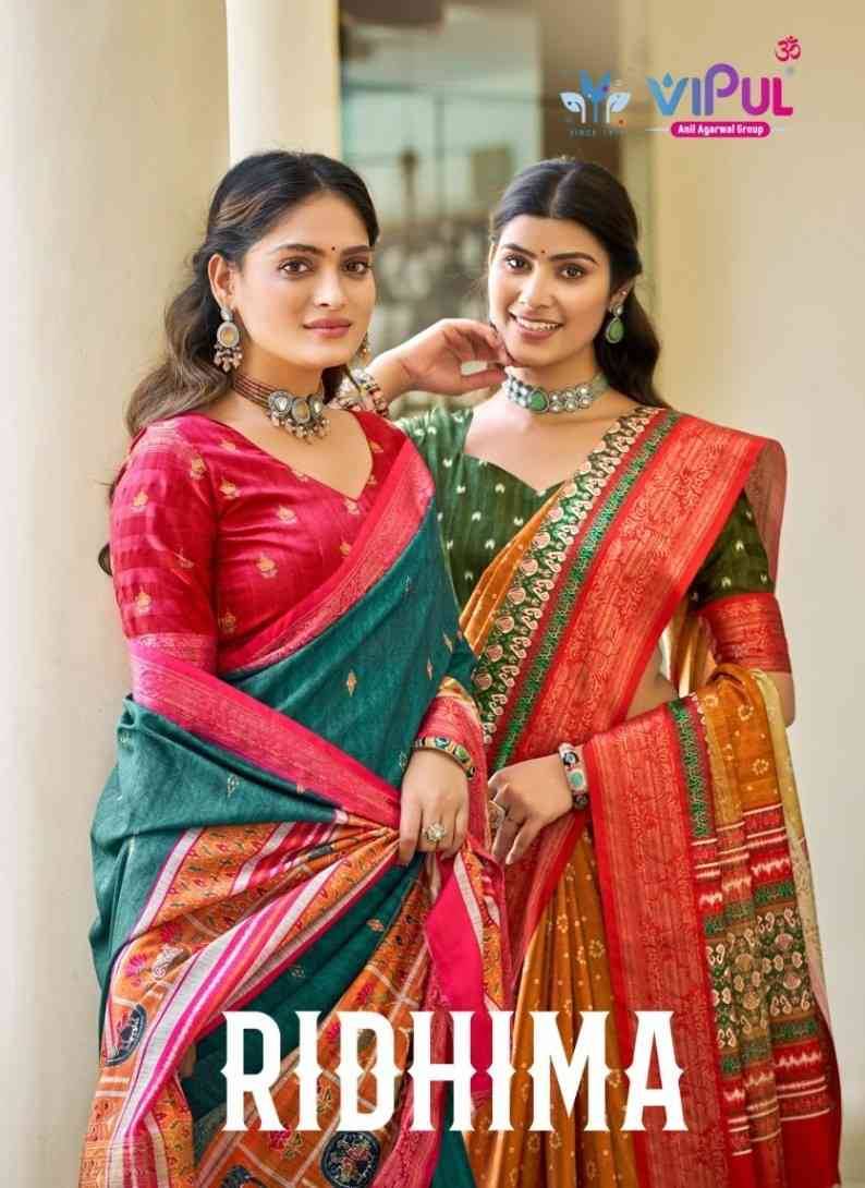 Ridhima By Vipul Fashion 89937 To 89942 Series Indian Traditional Wear Collection Beautiful Stylish Fancy Colorful Party Wear & Occasional Wear Silk Sarees At Wholesale Price